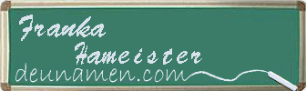 Franka Hameister Visitenkarte